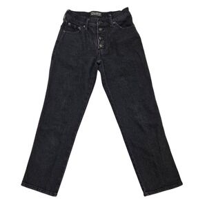 Lucky Brand Jeans Womens 2/26‎ Black Wash Mid Rise Button Fly Denim